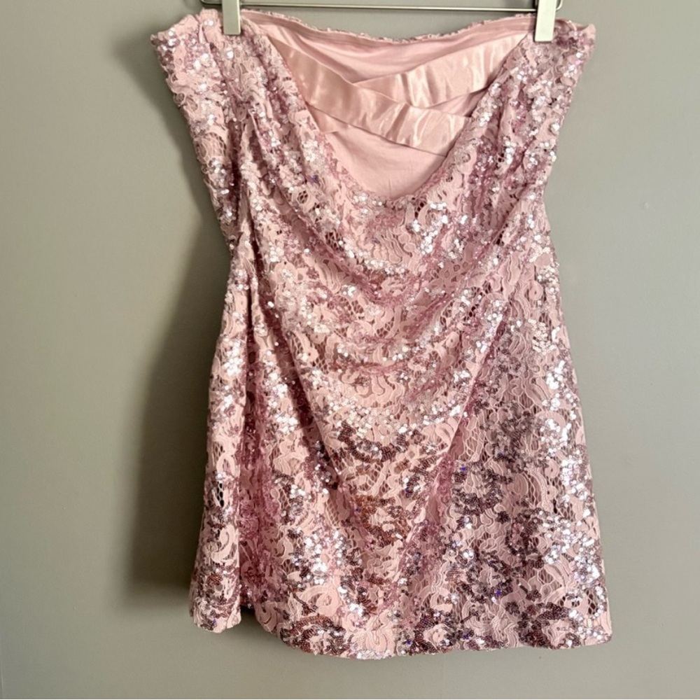 Free People Night Gaze Sequin Mini Dress Size XL - Picture 4 of 8